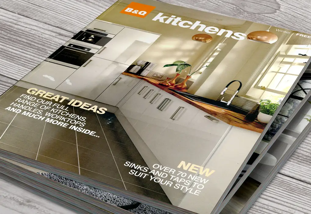 b and q kitchen borchure design